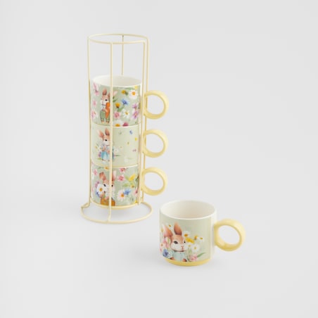 Komplet Kubków Emi z motywem królika