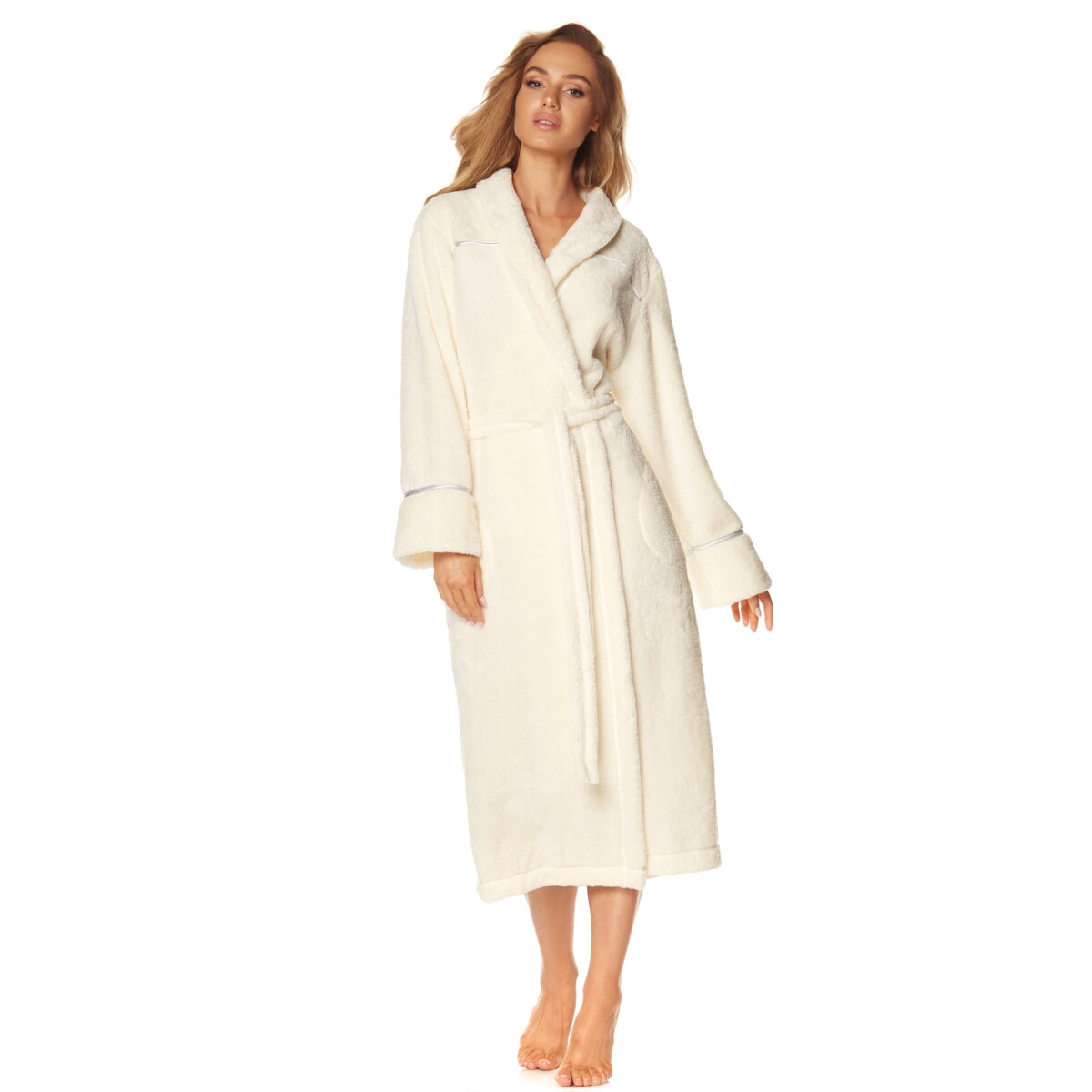 Szlafrok Satyn 2084 Ecru Ecru, XXL | home&you