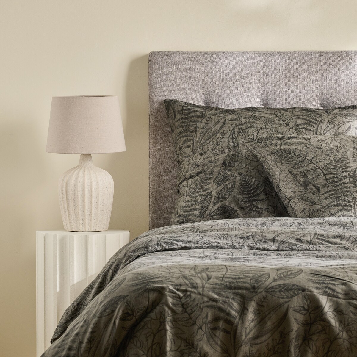 Pościel z bawełny satynowej Forzeta 160x200 cm z motywem roślinnym