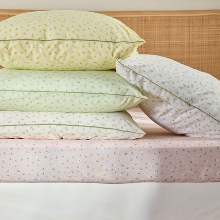 Prześcieradło bawełniane z gumką Avis 180x200 cm z wzorem kwiatowym