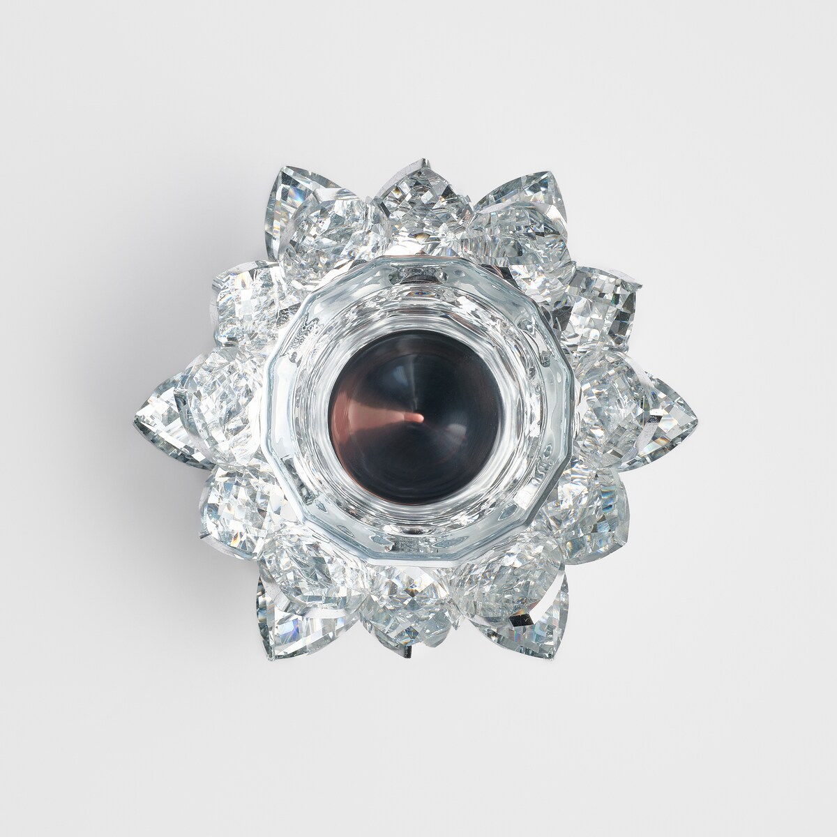 Świecznik Cristal shine small z motywem kwiatowym