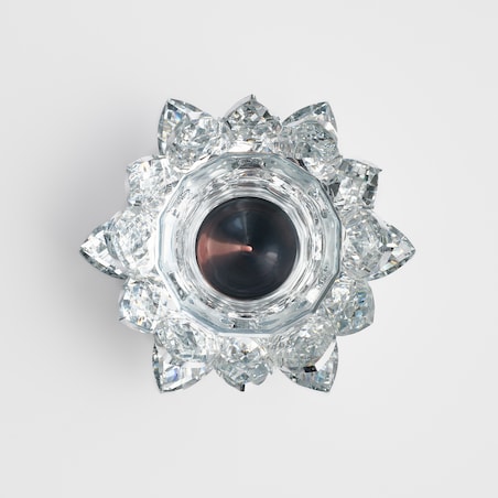 Świecznik Cristal shine small z motywem kwiatowym