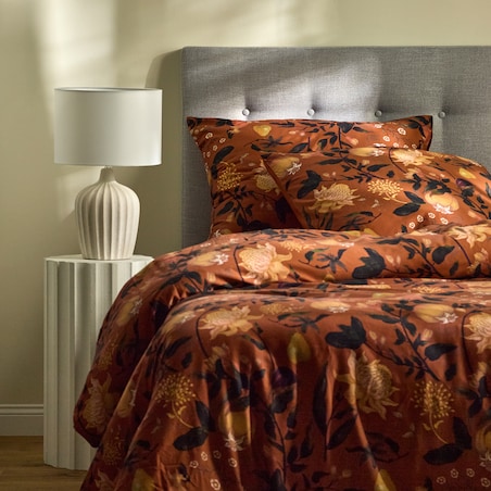 Pościel z bawełny satynowej Zitronett 160x200 cm z motywem owoców