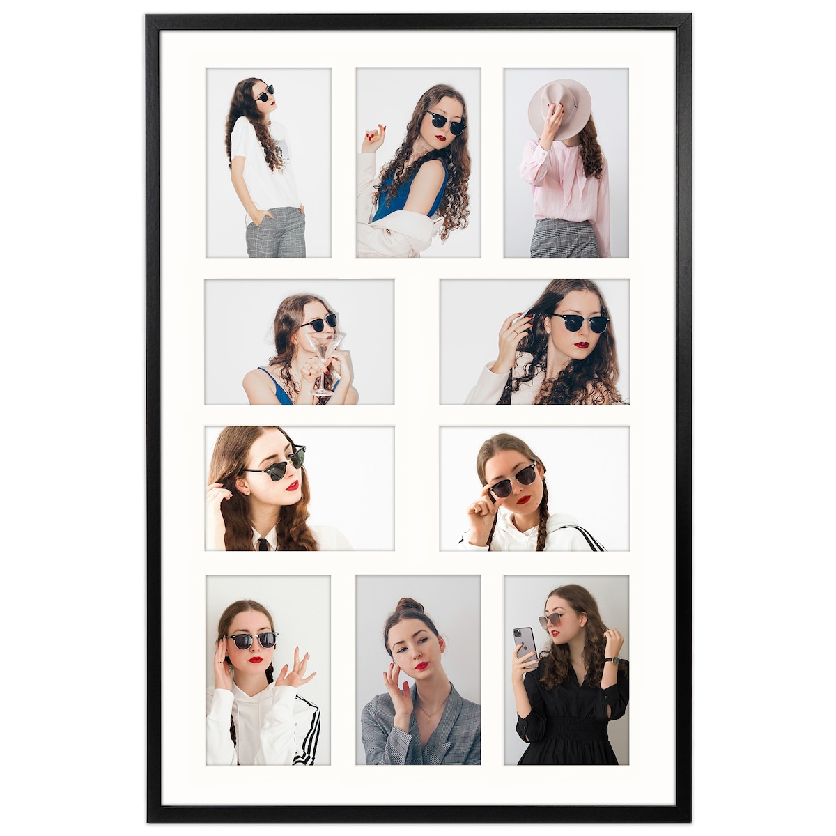 Ramka na zdjęcia 10 zdjęć 10x15 cm rama foto galeria 40x60 cm FRAMAI®