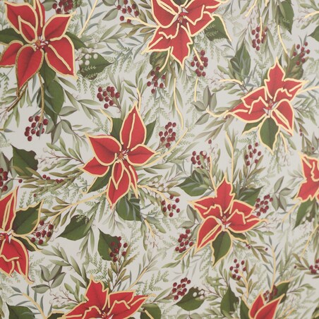 Torba Prezentowa Poinsetta z motywem gwiazdy betlejemskiej