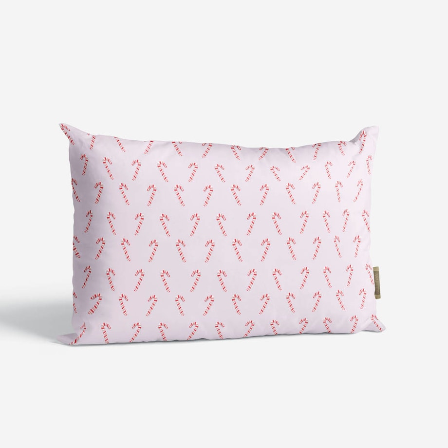 Poduszka świąteczna - Laski cukrowe - róż 40x60 cm