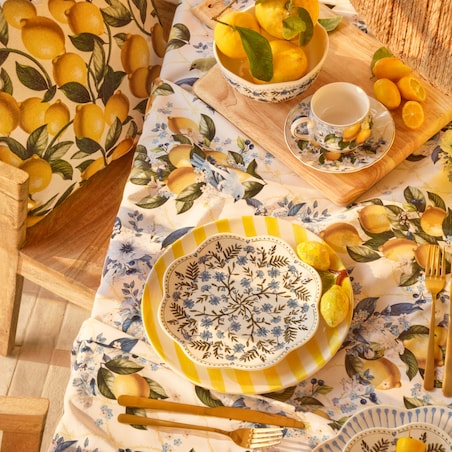 Filiżanka Ze Spodkiem Lemondi z motywem owoców