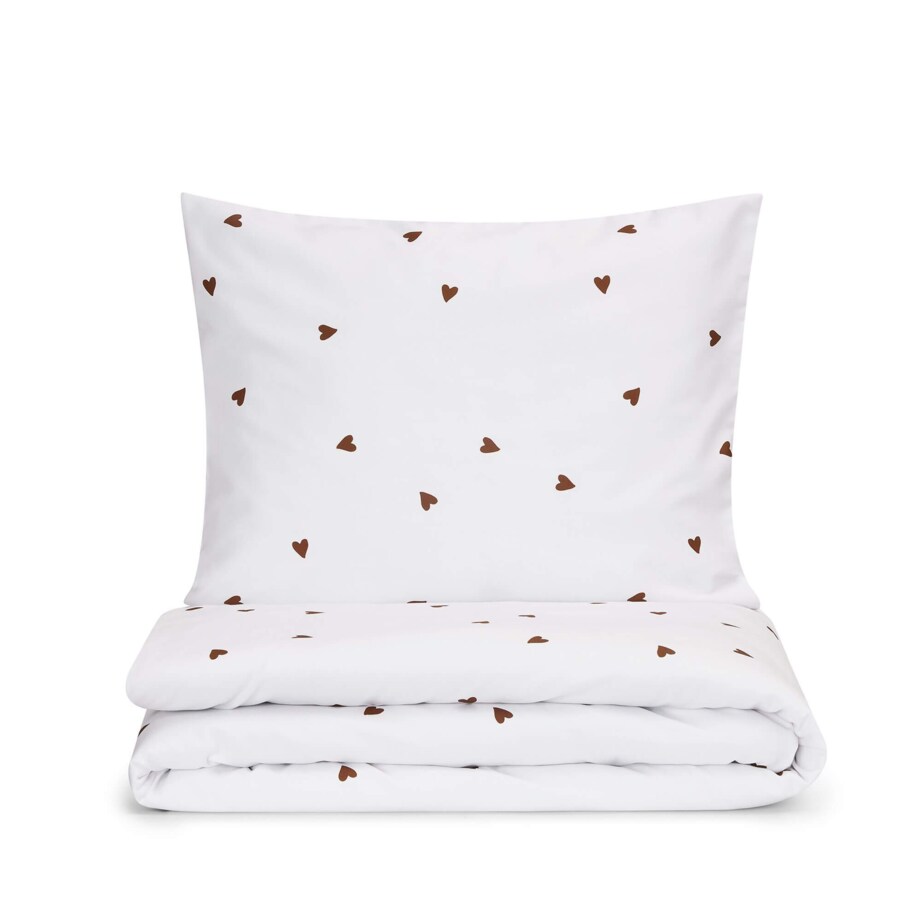 Pościel Czekoladowe serduszka 150/200 + 50/60 cm