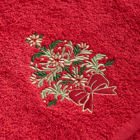 Komplet ręczników dekoracyjnych do twarzy lub rąk 2szt Natal 30x50 cm z motywem choinki