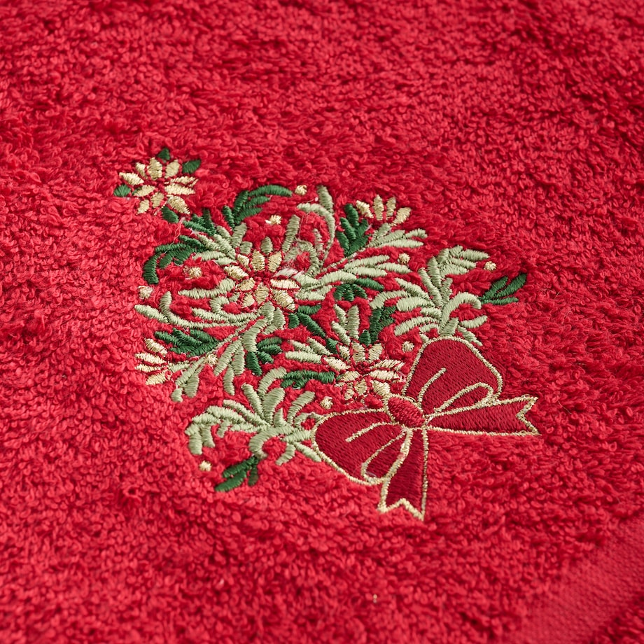 Komplet ręczników dekoracyjnych do twarzy lub rąk 2szt Natal 30x50 cm z motywem choinki