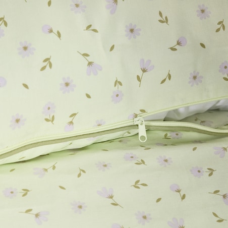 Pościel bawełniana z lamówką Avis 200x220 cm z motywem kwiatowym