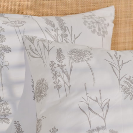 Pościel z bawełny satynowej Isoso 200x220 cm z motywem roślinnym