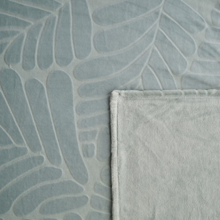 Koc Hoyani 200x220 cm z motywem liściastym