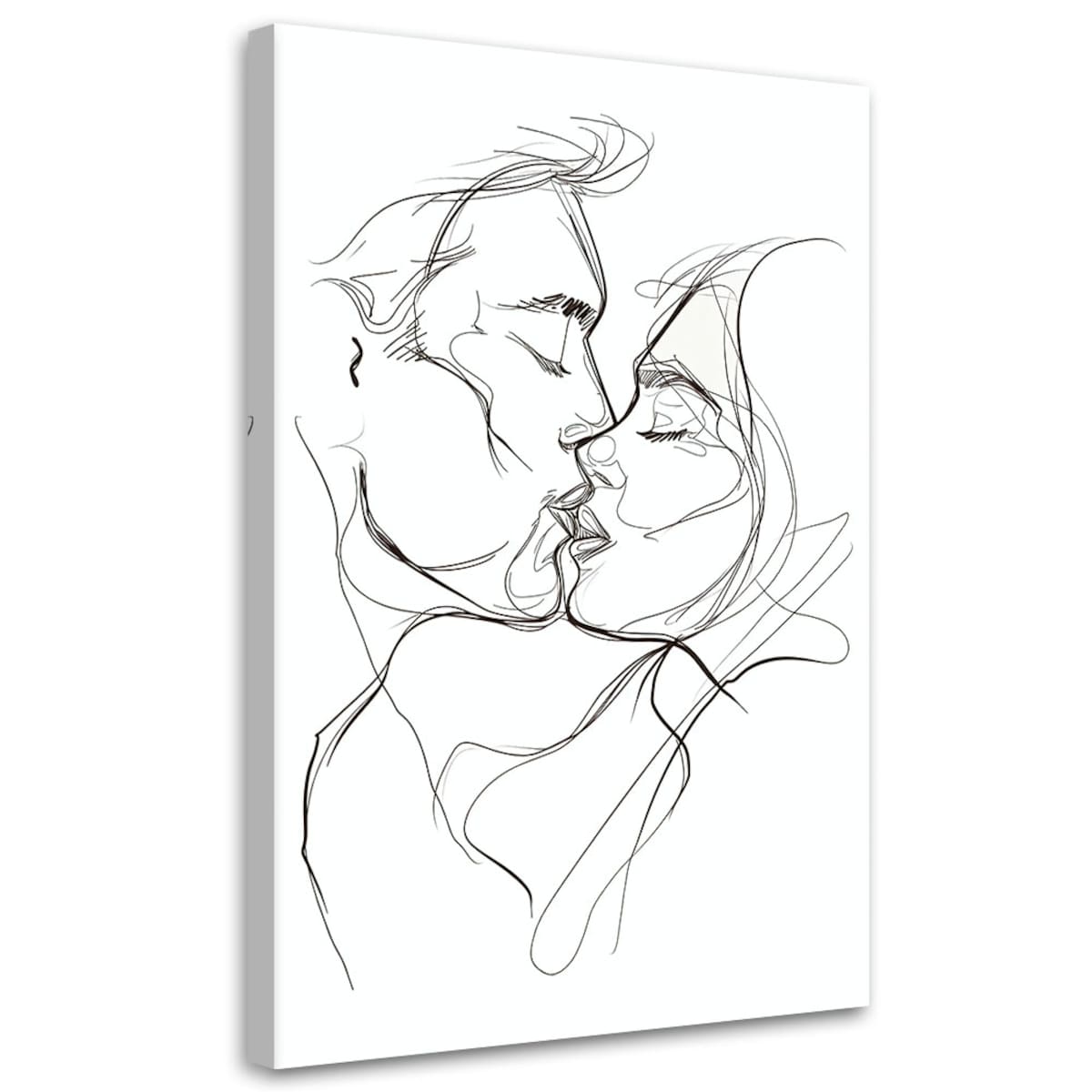 Feeby Obraz, Pocałunek Czarno biały 60x90