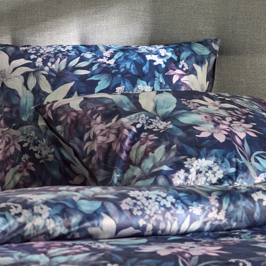 Pościel Welwetowa Rottis 200x220 cm z motywem roślinnym