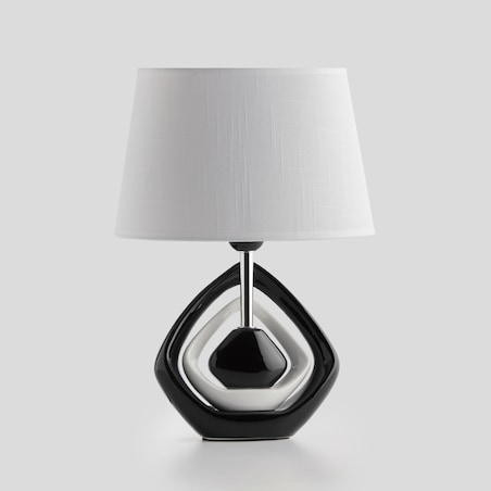 lampa stołowa z ceramiczną podstawą matty