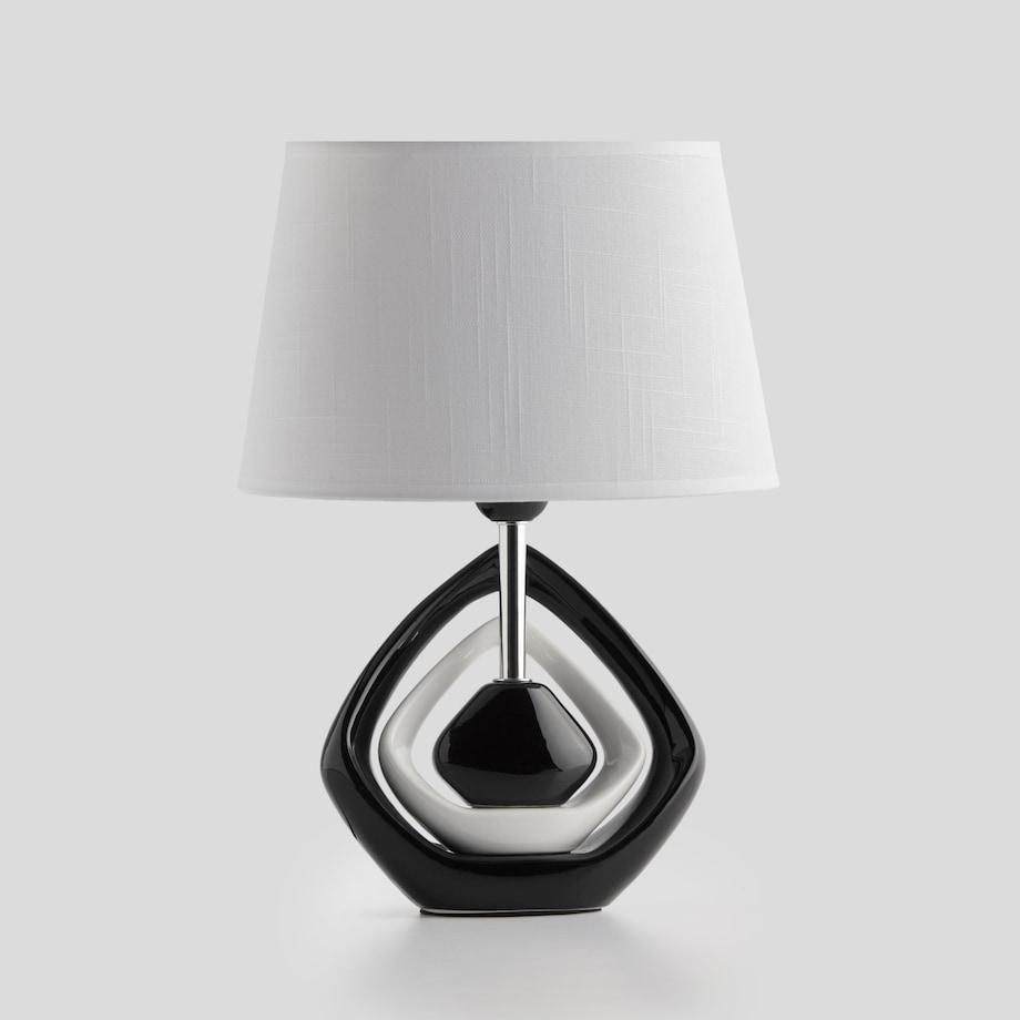 lampa stołowa z ceramiczną podstawą matty