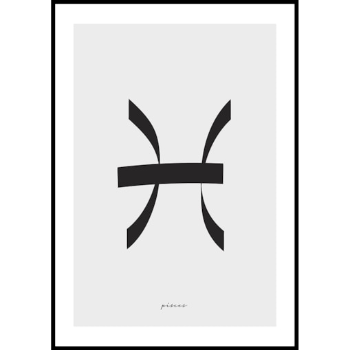 plakat znak zodiaku ryby 70x100 cm