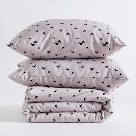 Pościel z Bawełny Satynowej Mallory 200x220 cm z motywem serca