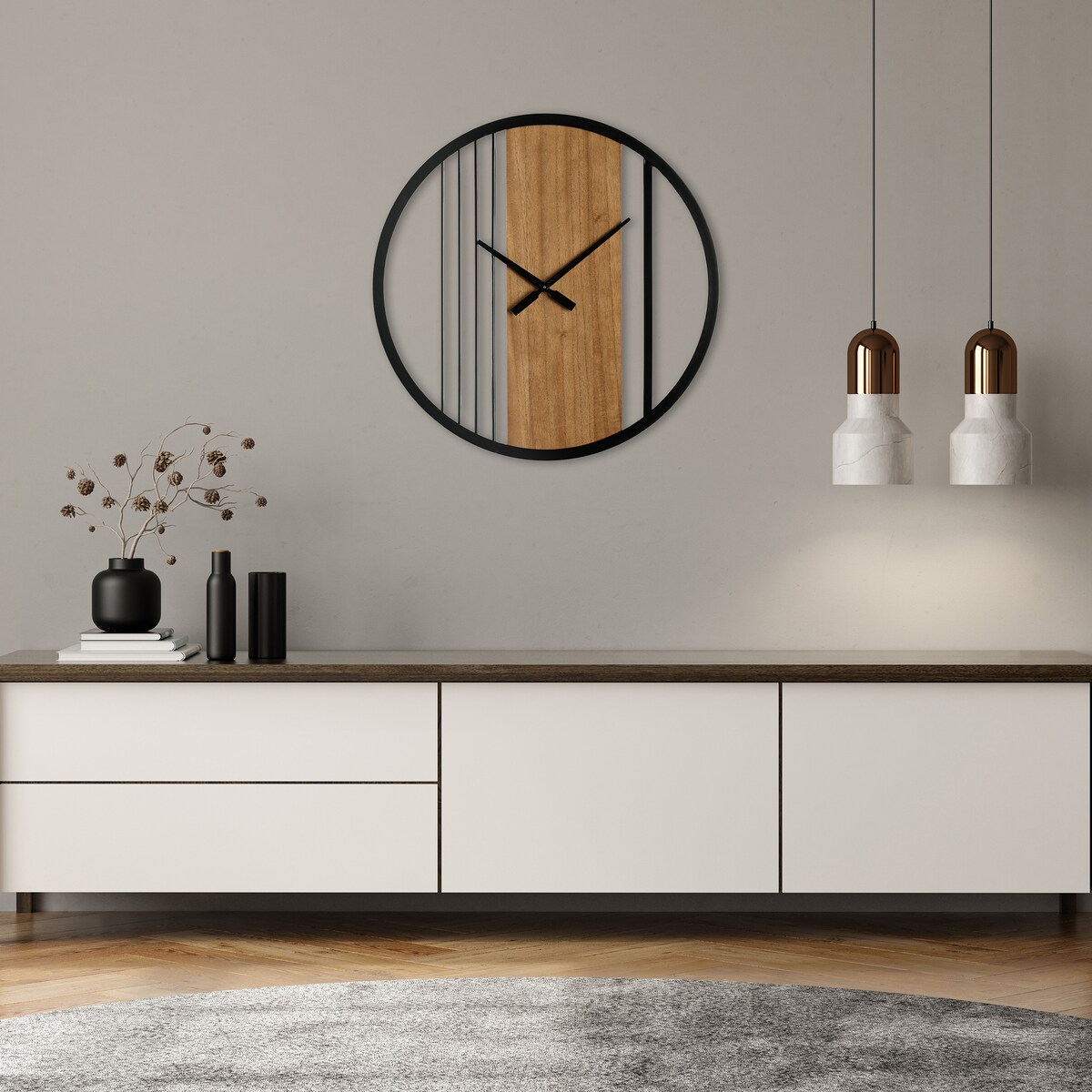 industrialny zegar ścienny remo ø 60 cm