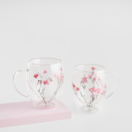 Komplet Szklanek Florrisa set z motywem kwiatowym