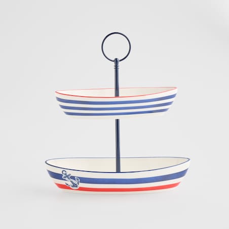 Patera Piętrowa Ancorare z motywem morskim