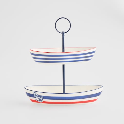 Patera Piętrowa Ancorare z motywem morskim