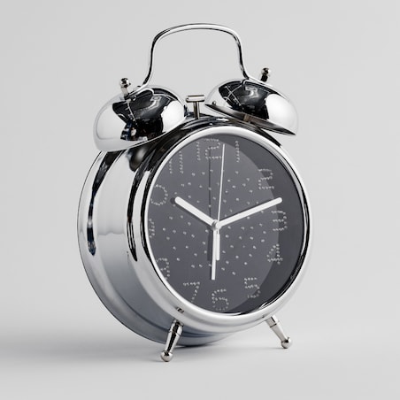 Zegar stojący typu budzik z cyrkoniami night heaven