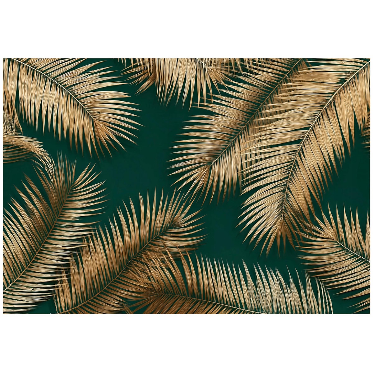 Fototapeta Do Sypialni Salonu Na Flizelinie Liście Glamour Zielony 350x250