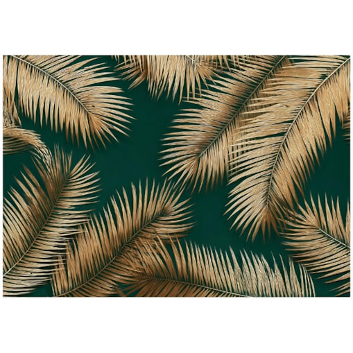 Fototapeta Do Sypialni Salonu Na Flizelinie Liście Glamour Zielony 350x250