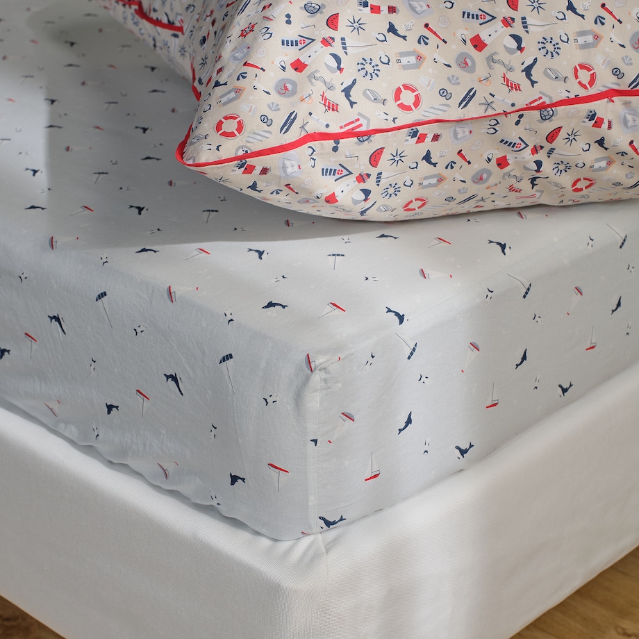 Prześcieradło bawełniane z gumką Pelorka 180x200x25 cm