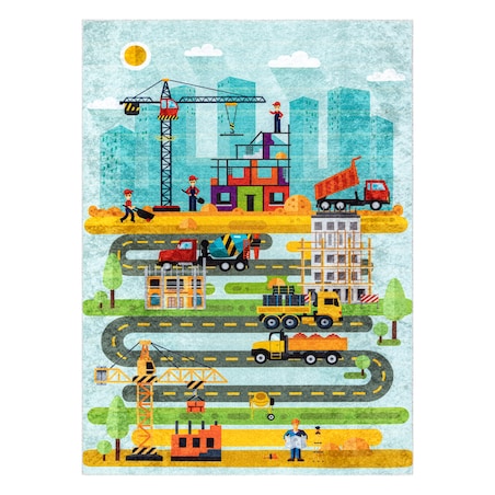 Dywan do prania JUNIOR 52105.801 Plac budowy, 140x190 cm