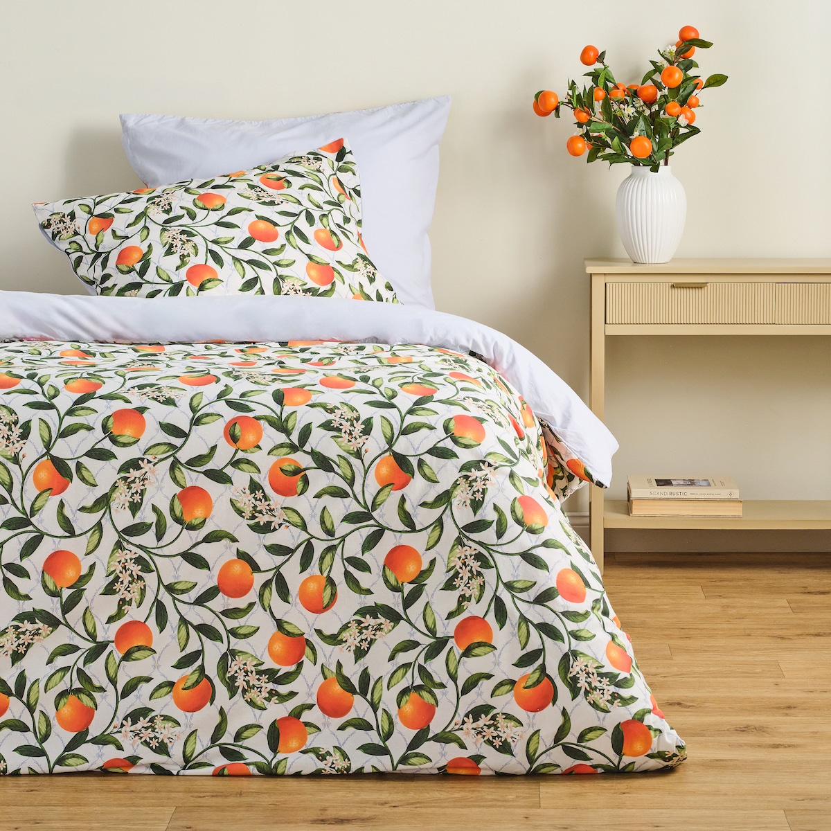 Komplet pościeli bawełnianej Orangio 160x200 cm z 2 poszewkami 70x80