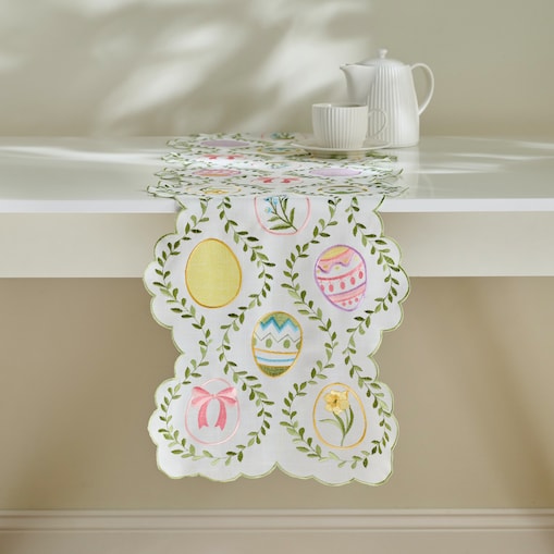 Bieżnik Haftowany Pisani 35x174 cm z motywem jajka