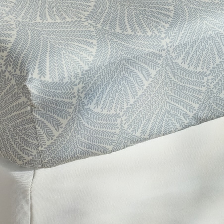 Prześcieradło z bawełny satynowej z gumką Dianosa 180x200 cm z motywem liściastym