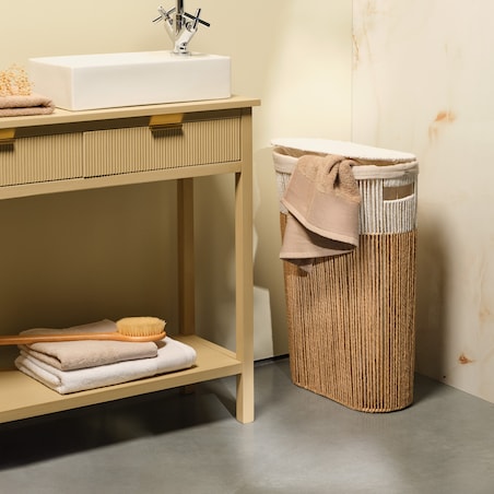 Kosz na pranie z tekstylną wyściółką isles 60 l