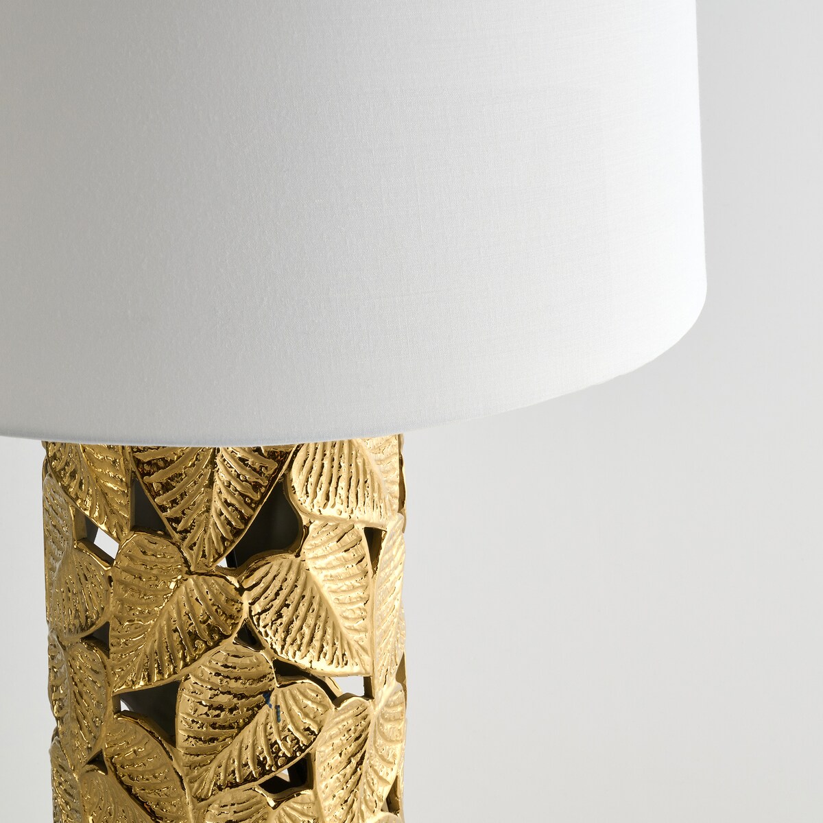 Lampa Stołowa Lenni z motywem liściastym