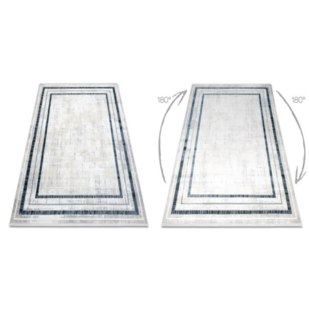 Dywan DUKE 51523 krem / niebieski - Ramka, 160x220 cm