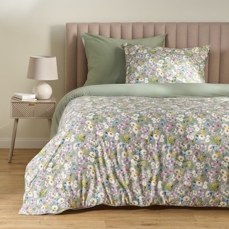 Pościel z bawełny satynowej Melow 200x220 cm z motywem kwiatowym