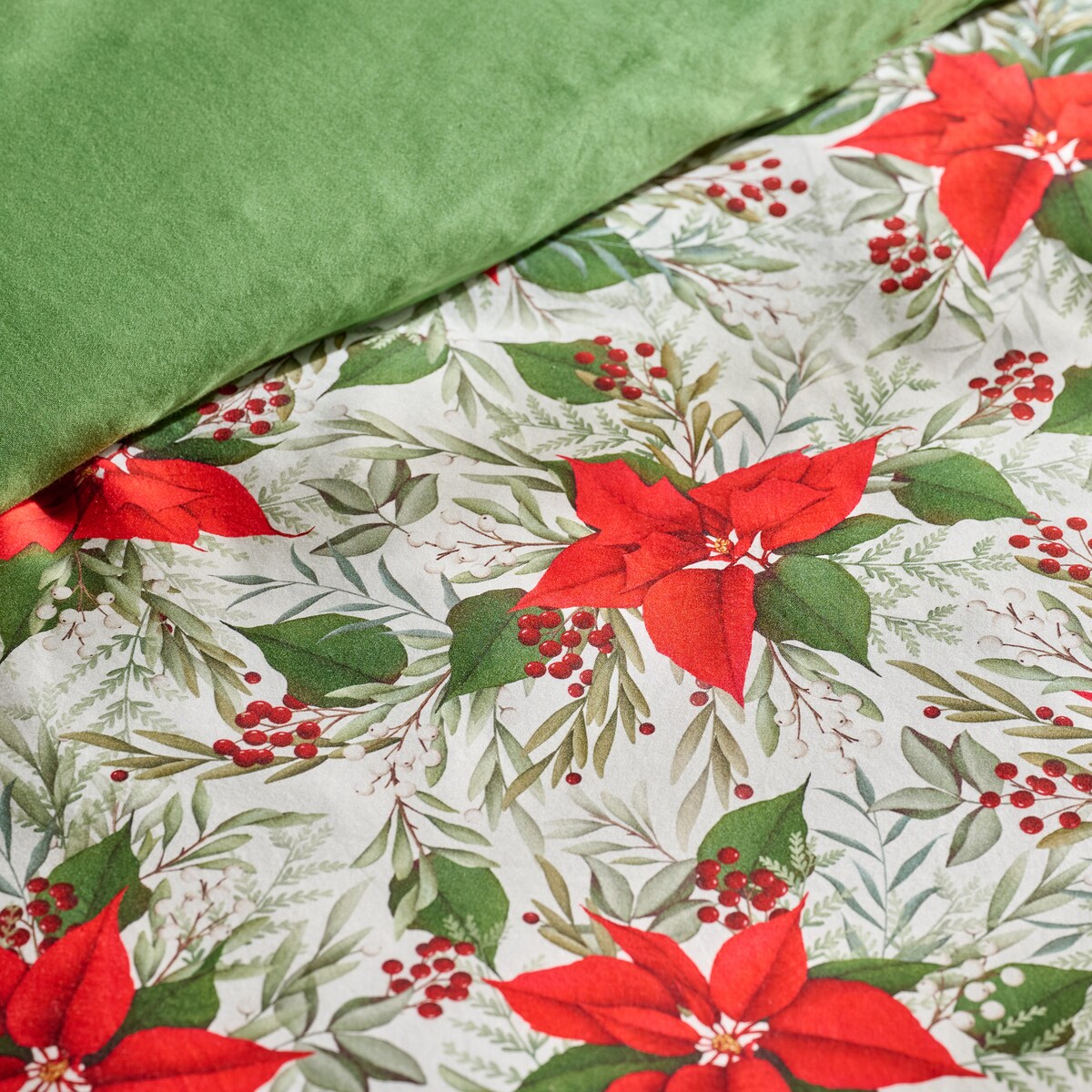 Pościel z bawełny satynowej Poinsetta
