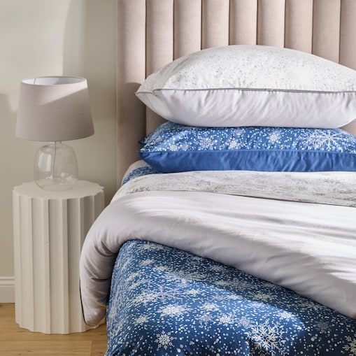 Pościel z bawełny satynowej z lamówką Snowf