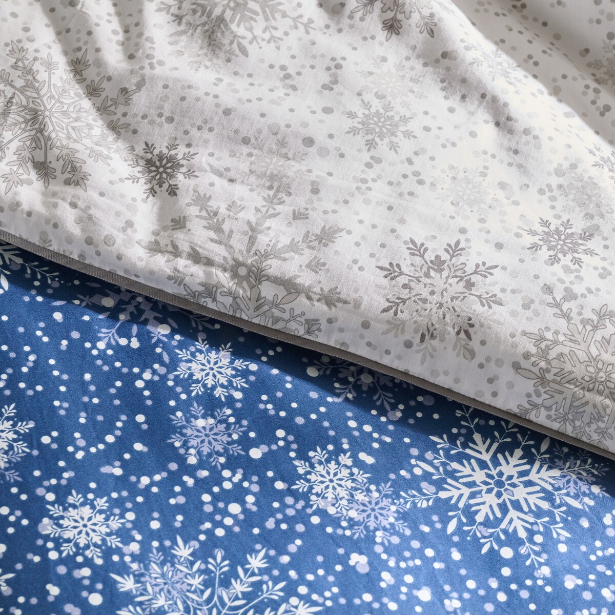 Pościel z bawełny satynowej z lamówką Snowf