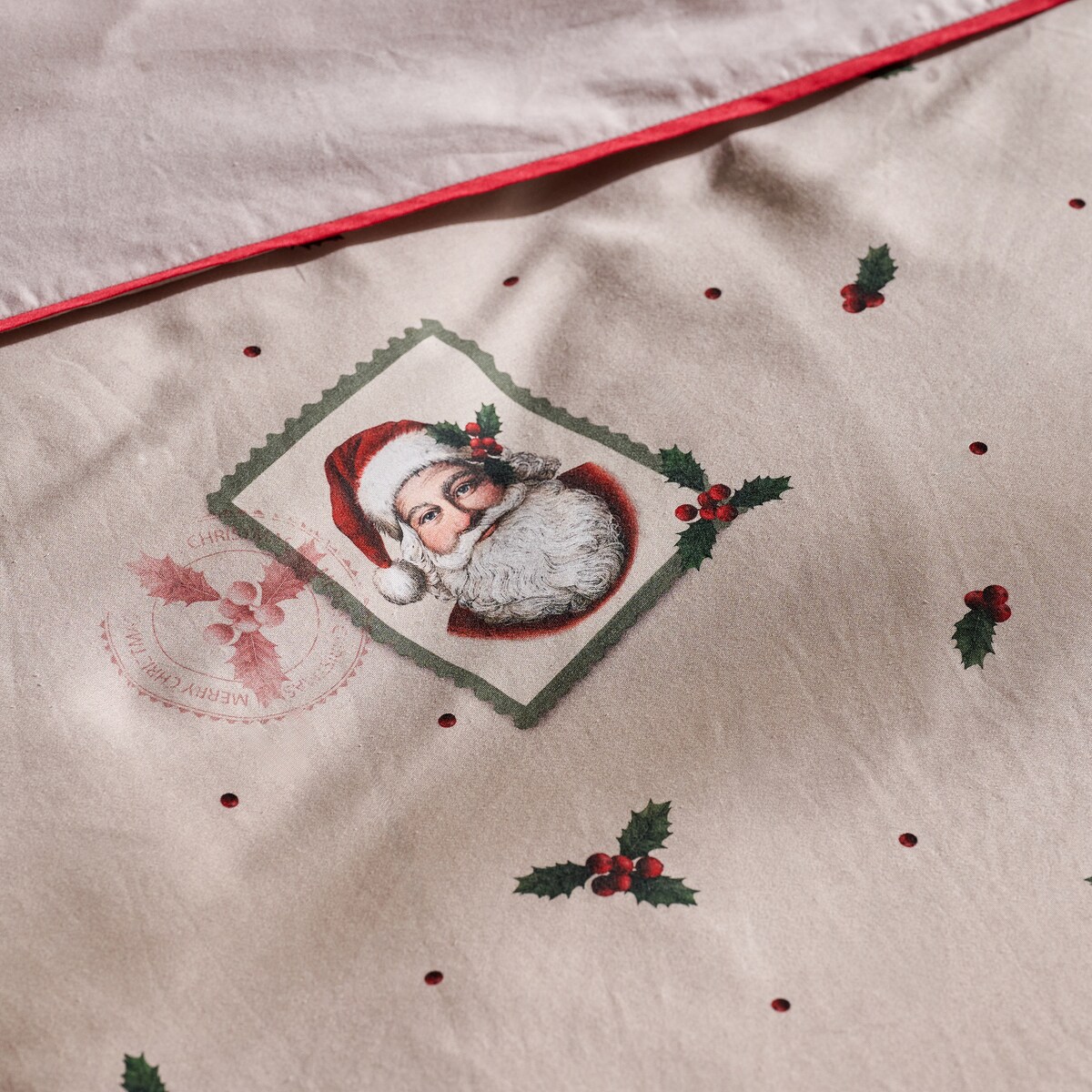 Pościel z bawełny satynowej z lamówką Winterpost