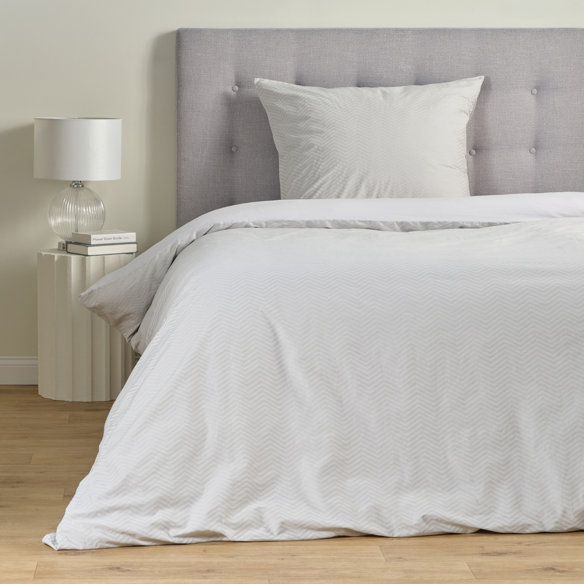 Pościel z bawełny satynowej Samjon 140x200 cm z motywem geometrycznym