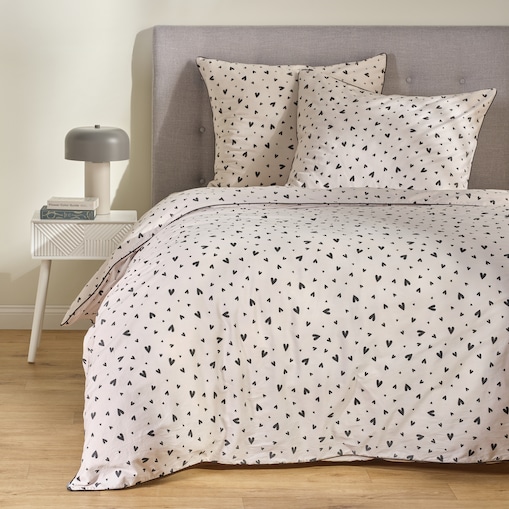 Pościel z bawełny satynowej z lamówką Malorina