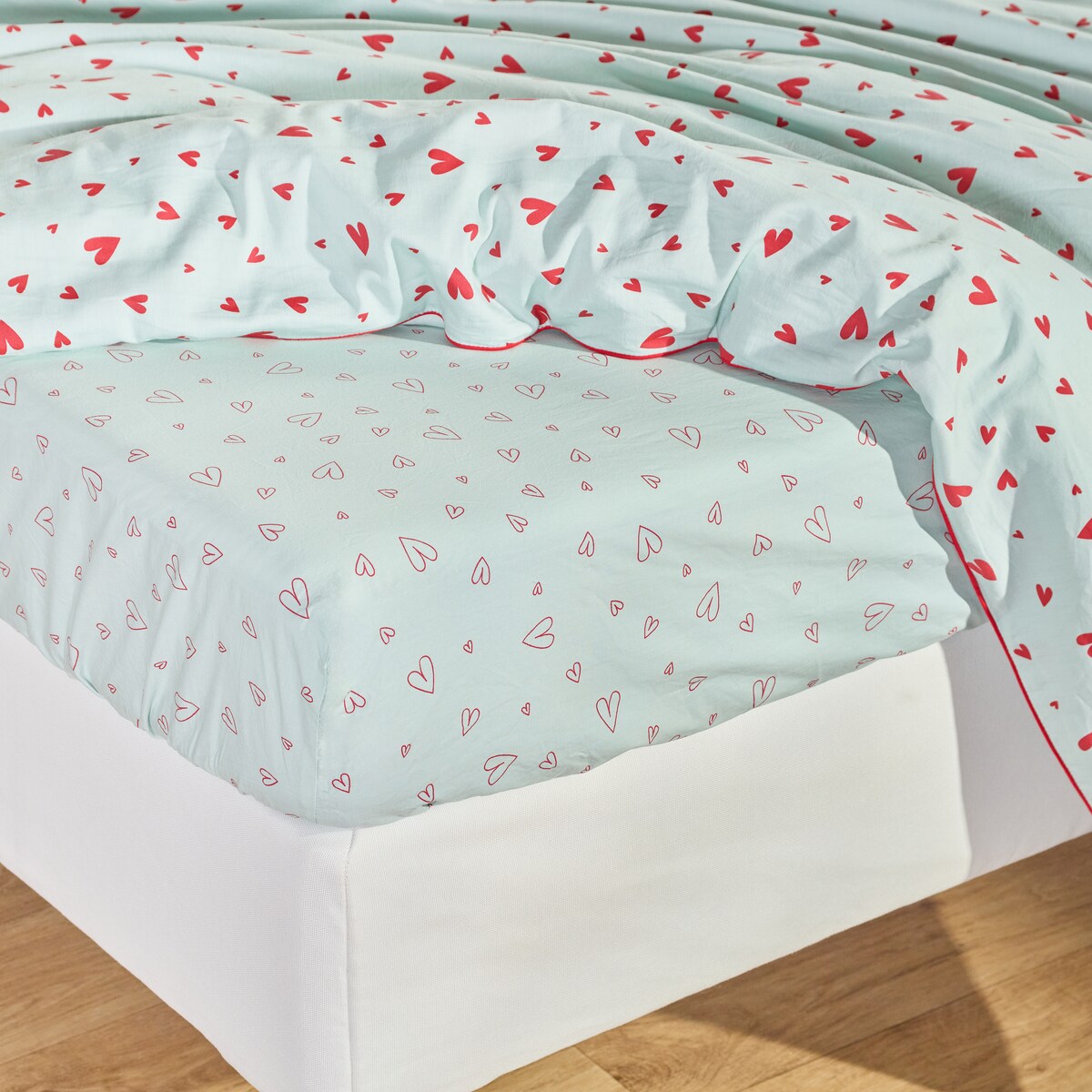 Prześcieradło z bawełny satynowej z gumką Malorinka