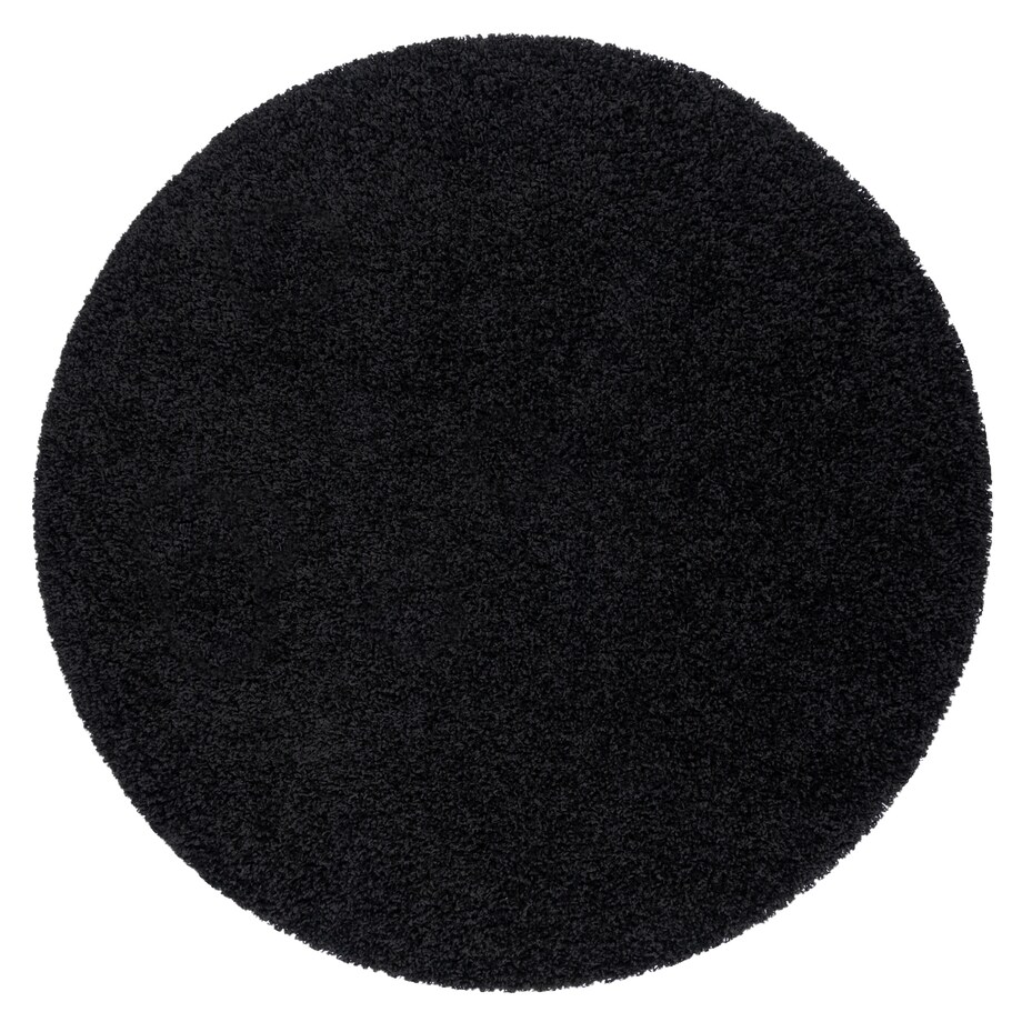Dywan SOFFI koło shaggy 5cm czarny koło 160 cm