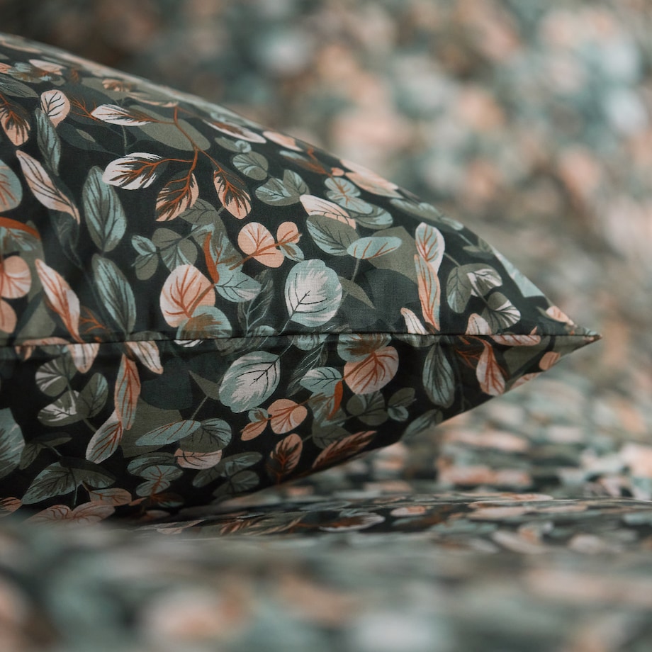 Pościel Bawełniana Calipto z motywem liściastym