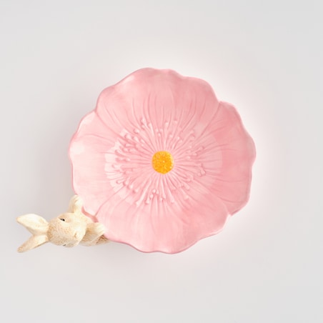 Miska Bunflow z motywem kwiatowym i królika