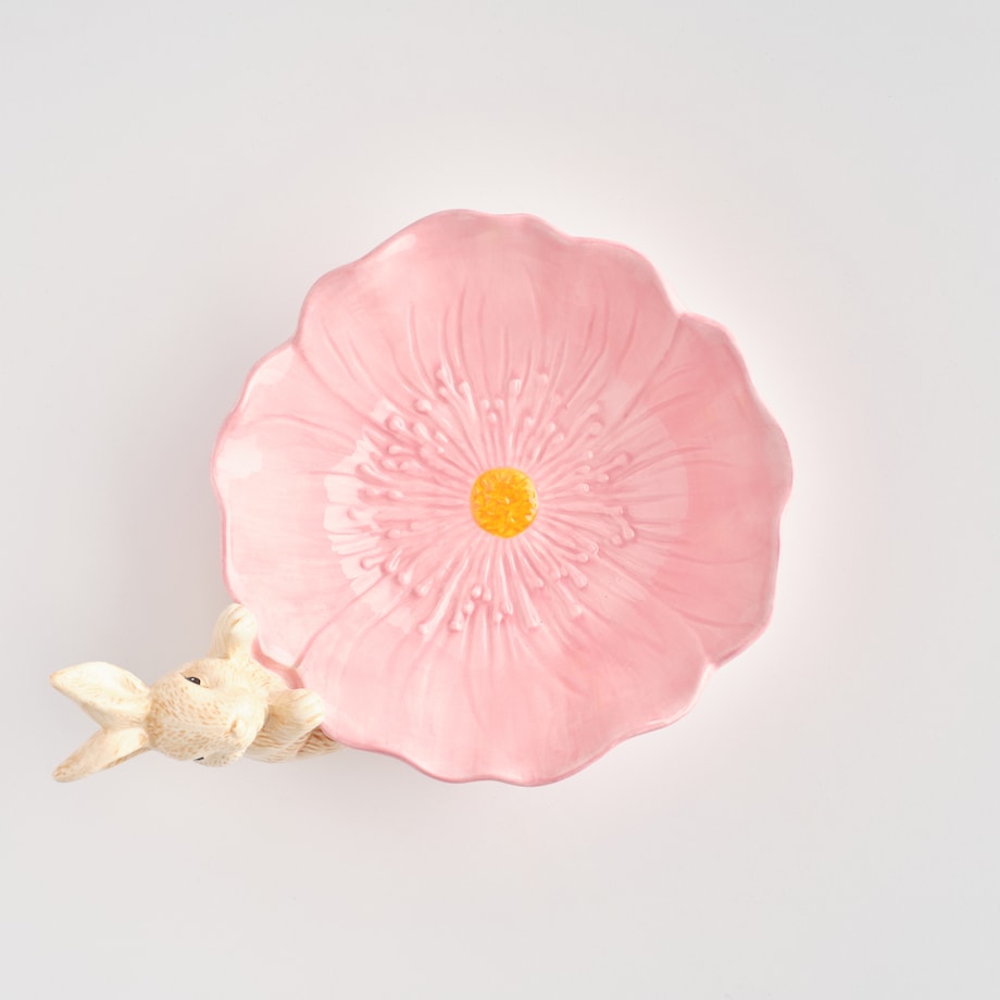 Miska Bunflow z motywem kwiatowym i królika